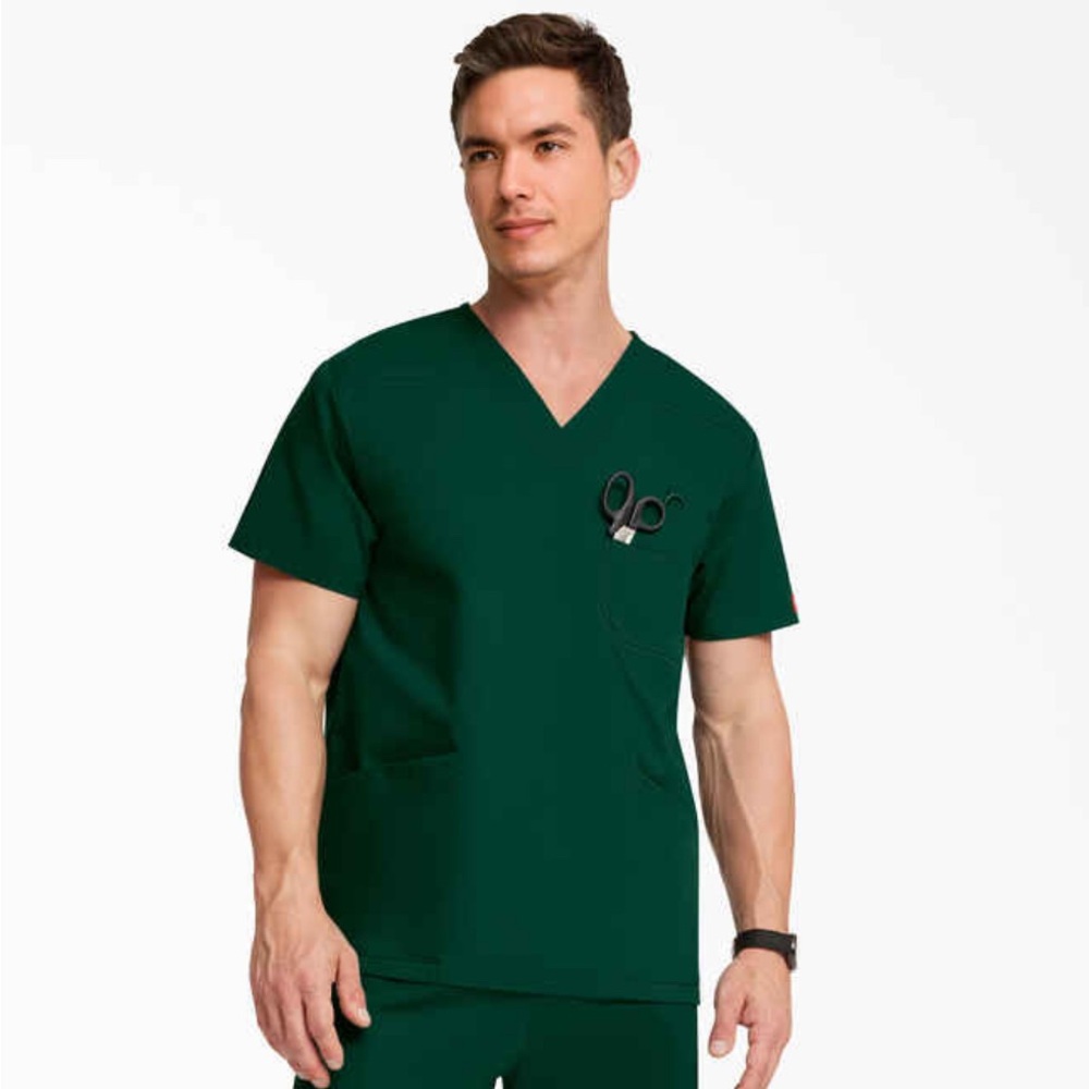 🐠NWT DICKIES MEN’S GREEN EDS SIGNATURE SCRUB TOP SIZE 3XL🐠